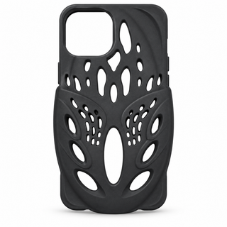 Premium Organic Vent Design Matte Black Silicone Case for iPhone 13 & iPhone 14